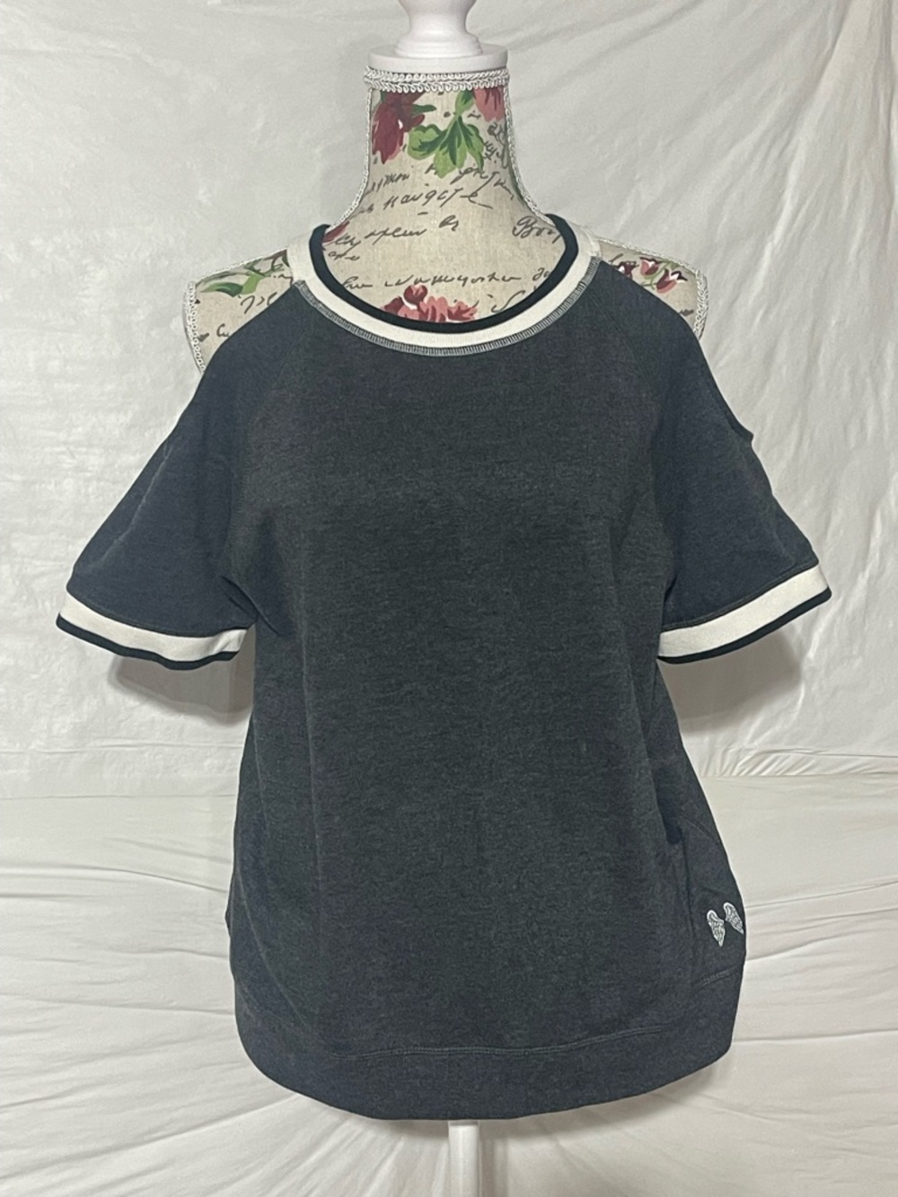 Victoria's Secret Black Sweatshirt with White Trim